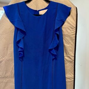 Royal Blue dress size L Charles Henry party wedding guest flutter cap sleeve